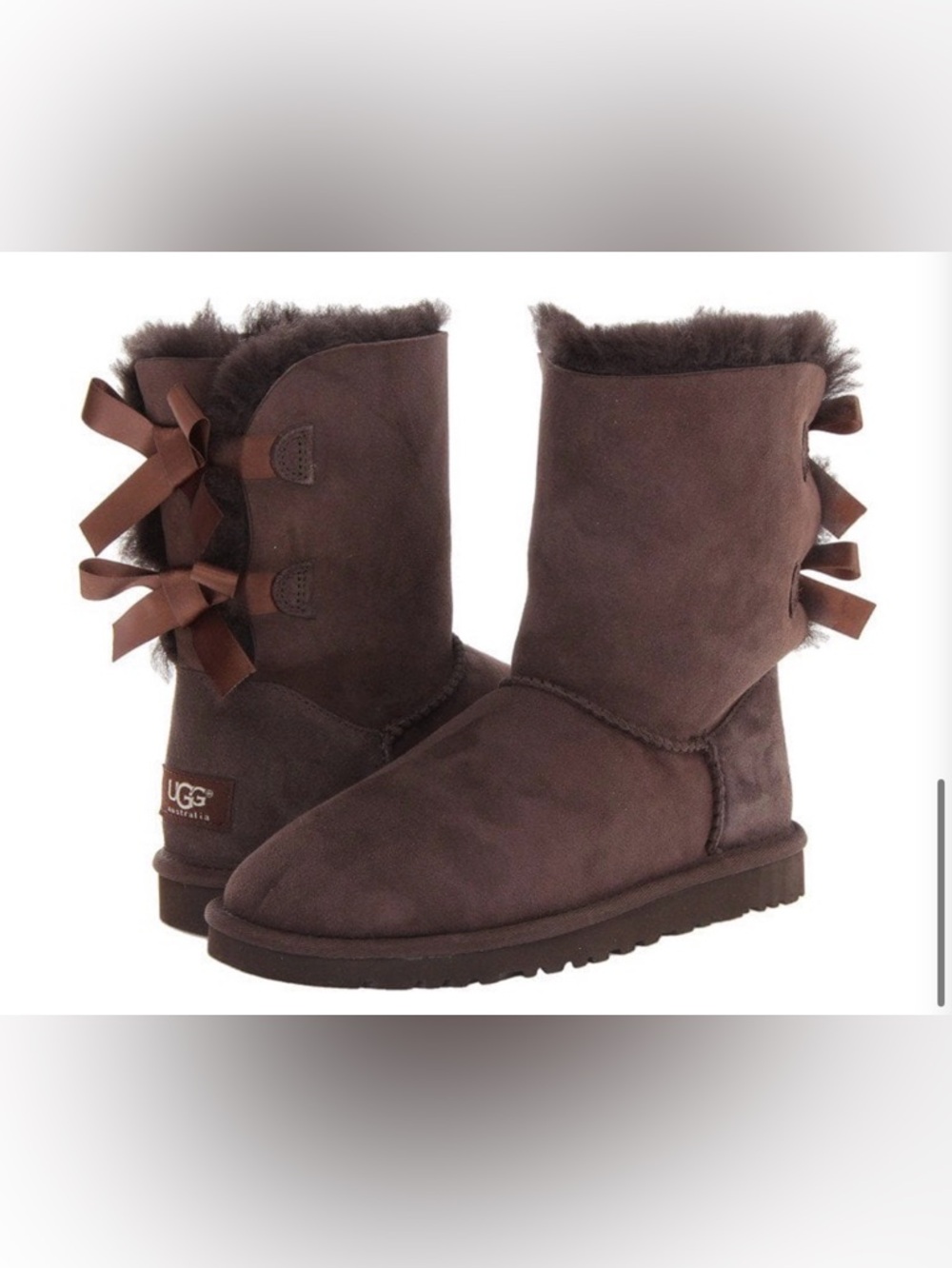 UGG Chocolate Brown Bailey Bow Boot